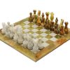 Schachensemble "Alghero" Schachbrett und Schachset aus Onyx