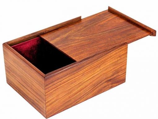 Aufbewahrungsbox aus Rosenholz für Schachfiguren aus Holz (Königshöhe = 11 cm)