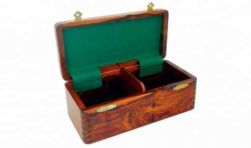 Aufbewahrungsbox aus Rosenholz für Schachfiguren aus Holz (Königshöhe = 7 cm)