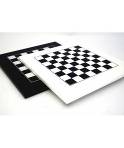 Schachbrett aus Holz Schwarz oder Weiß Lackiert
