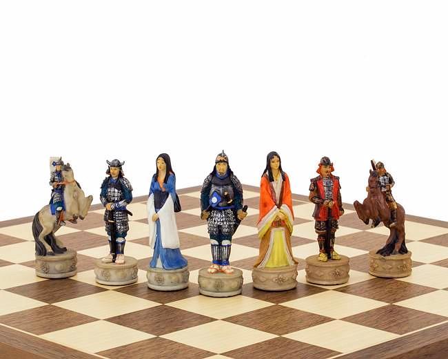 Schach japanische Krieger Schachfiguren Set SamuraiVeronese H 4-5 cm 