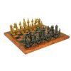 Schachensemble "Camelot VII" Schachbrett aus Kunstleder & Schachfiguren aus Metall Massiv