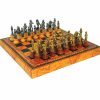 Schachensemble "Florentiner II" Schachbrett aus Kunstleder & Schcachfiguren aus Holz und Metall Massiv