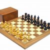 Schachensemble "Garvi" Schachbrett aus Ahorn- und Nussbaumholz