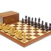 Schachensemble "Imperial" Schachbrett aus Mahagoni- und Ahornholz & Schachfiguren aus Rosenholz