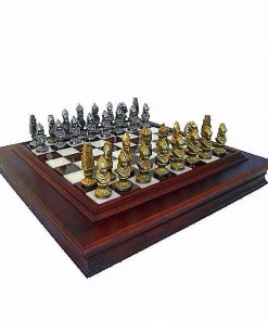 Schachensemble "Moncada" Schachbrett aus Massivholz