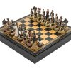 Schachensemble "Napoleon Russlandfeldzug" Schachfiguren aus Kunstharz und Schachbrett aus Kunstleder Schwarz