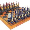 Schachensemble "Piraten" Schachbrett aus Kunstleder und Schachfiguren aus Kunstharz