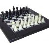 Schachensemble "Pyramide Modern Schwarz" Schachbrett aus Massivholz Lackiert Schwarz & Schachfiguren aus Massivholz Lackiert Schwarz/Weiß
