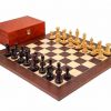 Schachensemble "Windsor Montgoy" Schachbrett und Schachfiguren aus Rosenholz und Palisanderwurzelholz