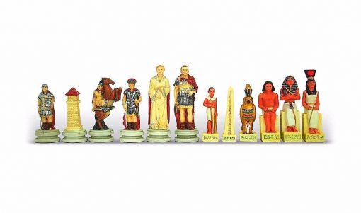Schachset aus Kunstharz "Römer gegen Ägypter